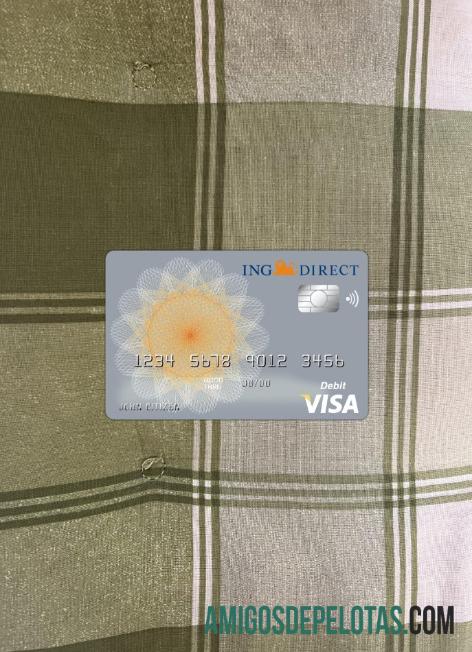 Austrália Ing Direct Bank Visa Cartão Photolook Front exemplo